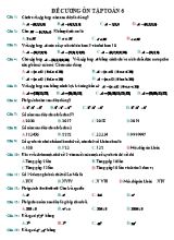 Đề cương ôn tập giữa học kì 1 môn Toán 6